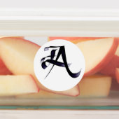 Étiquettes Lettre calligraphie "A" en 3 styles. (Apposé)