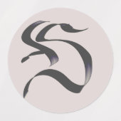 Étiquettes Lettre calligraphie "S." (Design 2)