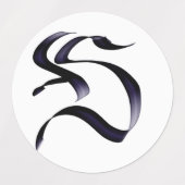 Étiquettes Lettre calligraphie "S." (Design 1)