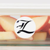 Étiquettes Lettre calligraphie "Z" de l'élégante monographie (Apposé)