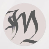 Étiquettes LETTRE MONOGRAPHIQUE Élégante ARTISTIQUE "M" (Design 2)