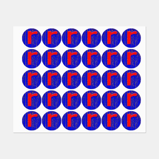 Étiquettes Lettre r (Feuille)