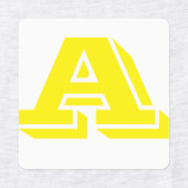 Étiquettes Lettres en fer jaune personnalisables (Design 1)