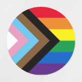 Étiquettes Lgbtq arc-en-ciel diversité drapeau gay pride (Design 1)