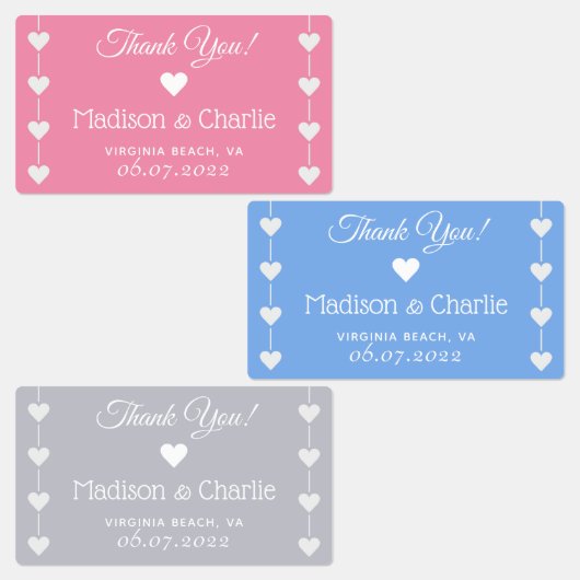 Étiquettes Libellés de mariage de texte personnalisé (Groupe)