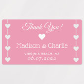 Étiquettes Libellés de mariage de texte personnalisé (Design 1)