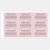 Étiquettes Lignes de script couleur personnalisées Ingrédient (Feuille)