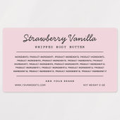 Étiquettes Lignes de script couleur personnalisées Ingrédient (Design 1)