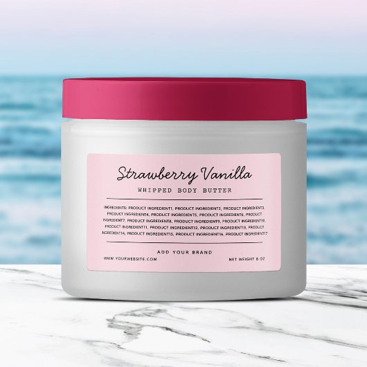 Étiquettes Lignes de script couleur personnalisées Ingrédient