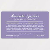 Étiquettes Lignes de script couleur personnalisées Ingrédient (Design 1)