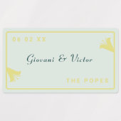 Étiquettes Lily Frame Wedding Favor (Design 1)