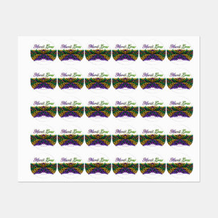 Étiquettes L'image emblématique sur le thème de Mardi Gras de