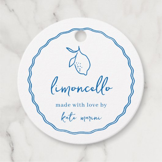 Étiquettes Limoncello écriture Dolce Vita (Devant)