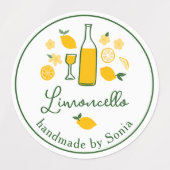 Étiquettes Limoncello Lemonade Lemon Artisanat artisanal CUST (Design 1)