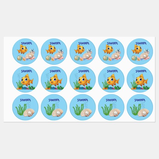 Étiquettes Little Fish Waterproof Labels (Feuille)