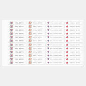 Étiquettes Livre de nom de l'enseignant Floral Elegant (Feuille)