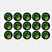 Étiquettes Lizard Vert Chameleon Drunk Suspendu (Feuille)