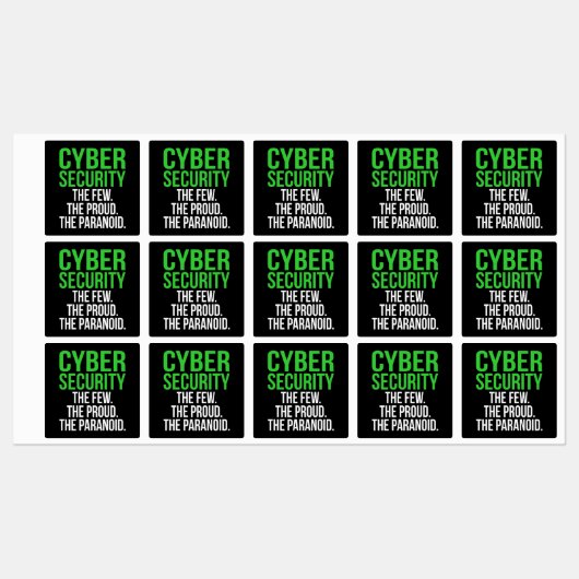 Étiquettes Logiciel informatique informatique Cyber Sécurité (Feuille)