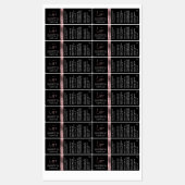 Étiquettes Logo Black & Rose Gold Essential Oil étanche (Feuille)