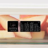 Étiquettes Logo Black & Rose Gold Essential Oil étanche (Apposé)