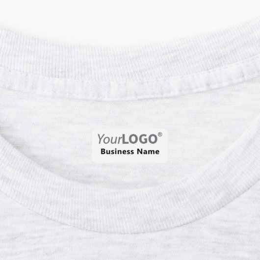 Étiquettes Logo Blanc Personnalisé Minimal Vêtements En Fer (Apposé)