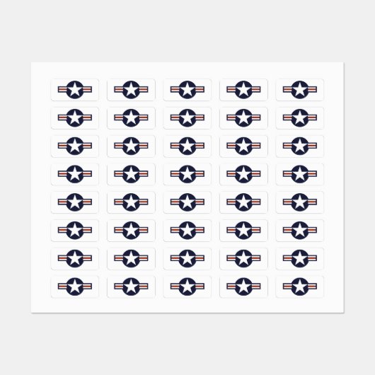 Étiquettes Logo de la Force aérienne (Feuille)