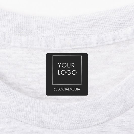 Étiquettes Logo de la société moderne Editable Black Business (Apposé)