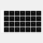 Étiquettes Logo de la société moderne Editable Black Business (Feuille)