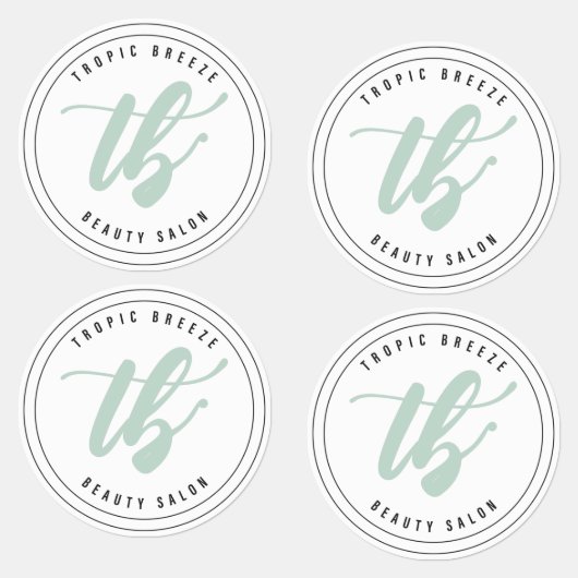 Étiquettes Logo de la société Tropic Breeze Turquoise Mint &  (Groupe)