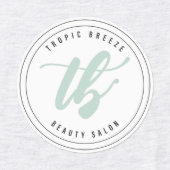 Étiquettes Logo de la société Tropic Breeze Turquoise Mint &  (Design 1)