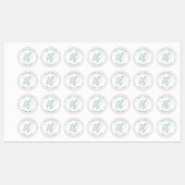 Étiquettes Logo de la société Tropic Breeze Turquoise Mint &  (Feuille)