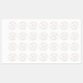 Étiquettes Logo de l'entreprise Chic Navy Blue & Rose Gold Do (Feuille)