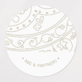 Étiquettes Logo de l'entreprise Élégant Enveloppement de cade (Design 2)