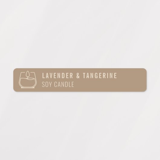 Étiquettes Logo de phoque étanche à bougies neutres Assorti (Design 1)