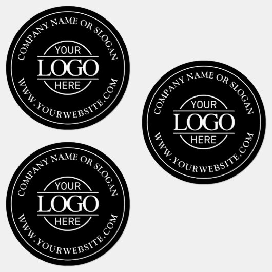 Étiquettes Logo d'entreprise moderne Noir Promotion (Groupe)
