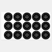 Étiquettes Logo d'entreprise moderne Noir Promotion (Feuille)