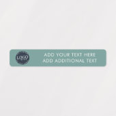 Étiquettes Logo d'entreprise simple et nom personnalisé (Design 1)