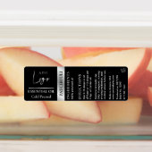 Étiquettes Logo en argent noir Essential Oil Bottle étanche (Apposé)