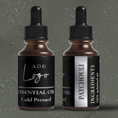 Étiquettes Logo en argent noir Essential Oil Bottle étanche
