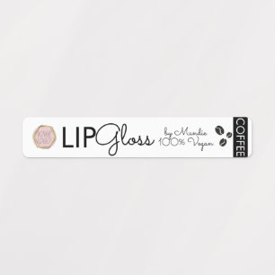 Étiquettes Logo moderne Lèvres brillant Marque Emballage café