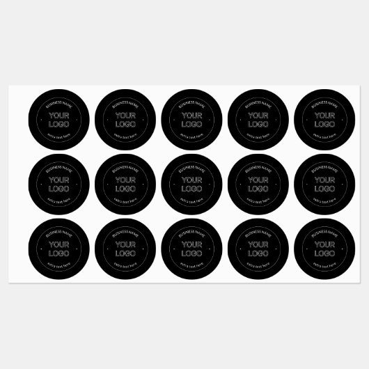 Étiquettes Logo modifiable Remplacement et nom de l'entrepris (Feuille)