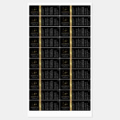 Étiquettes Logo Noir & Or Essential Oil Bottle étanche (Feuille)