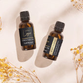 Étiquettes Logo Noir & Or Essential Oil Bottle étanche