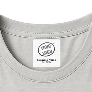 Étiquettes Logo personnalisé blanc Vêtements de tissu de marq