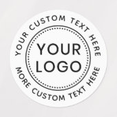 Étiquettes Logo personnalisé et vêtements en tissu rond de te (Design 2)