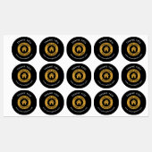 Étiquettes Logo Professionnel Personnalisé Et Texte Merci (Feuille)