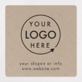 Étiquettes Logo Rustique Kraft | Entreprise moderne (Design 2)