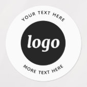 Étiquettes Logo Simple Avec Entreprise Texte (Design 1)