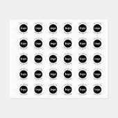 Étiquettes Logo Simple Avec Entreprise Texte (Feuille)