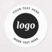 Étiquettes Logo Simple Avec Entreprise Texte (Design 1)